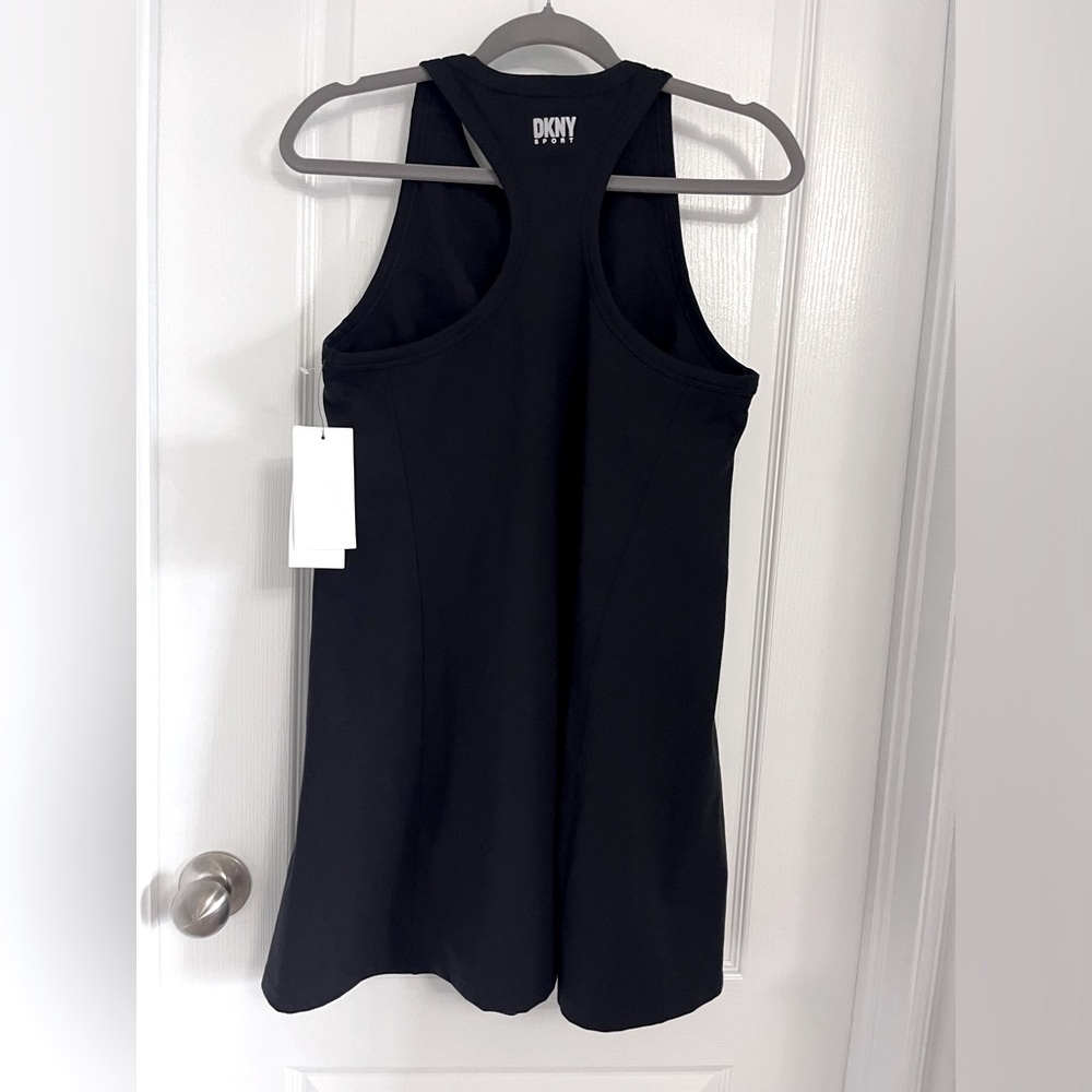 DKNY Black Sleeveless Tank Top with Built in Bra